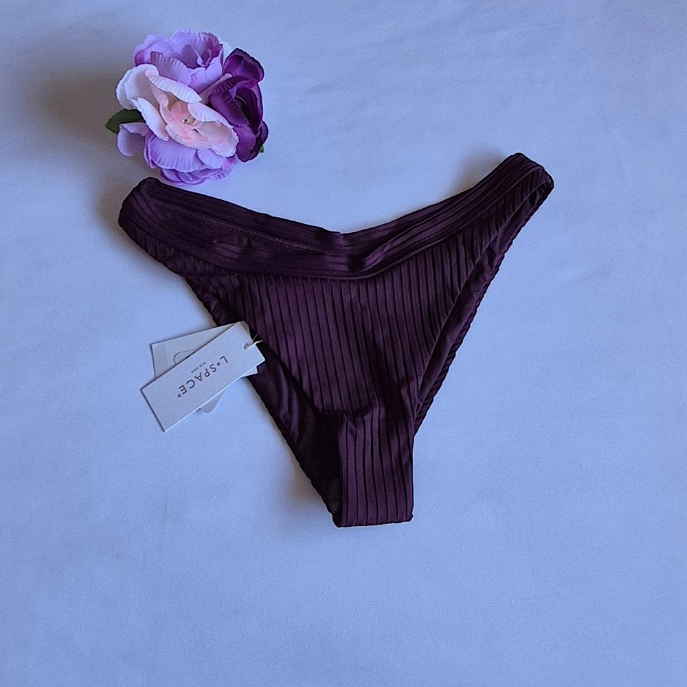 L*SPACE Women Bikini Bottom Mercer Classic ..Color MLT... Size MEDIUM.